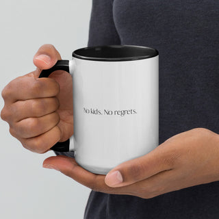 No kids. No regrets. Mug with Color Inside