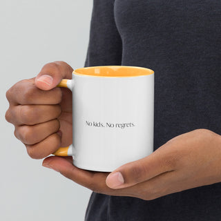 No kids. No regrets. Mug with Color Inside