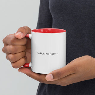 No kids. No regrets. Mug with Color Inside