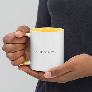 No kids. No regrets. Mug with Color Inside