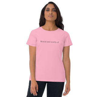 Biracial and worthy af. Women's short sleeve t-shirt