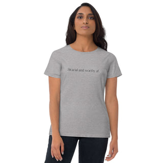 Biracial and worthy af. Women's short sleeve t-shirt