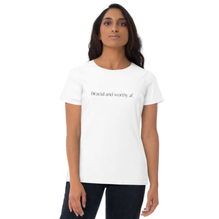 Biracial and worthy af. Women's short sleeve t-shirt